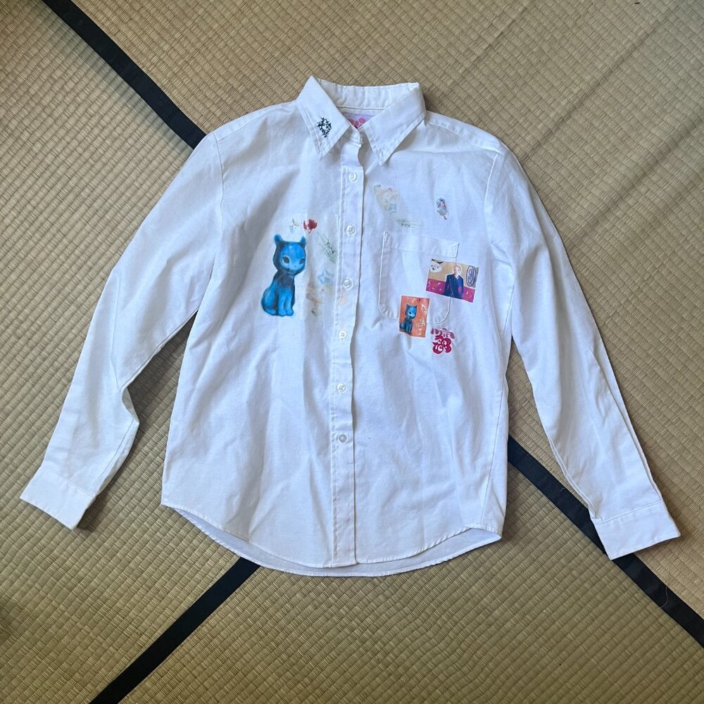 minxcenter cat button down shirt